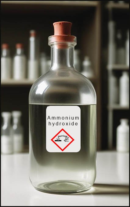 Bottle of ammonium hydroxide